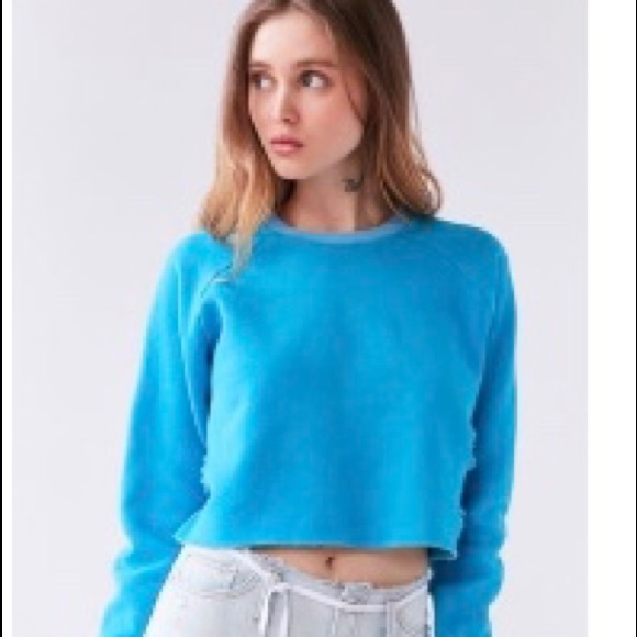 neon blue sweater